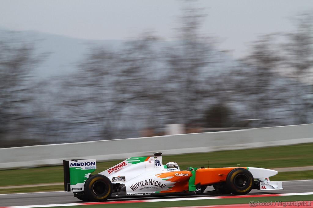 Barcelona Test Febbraio 2011, 20.02.2011- Adrian Sutil (GER), Force India F1 Team, VJM04 