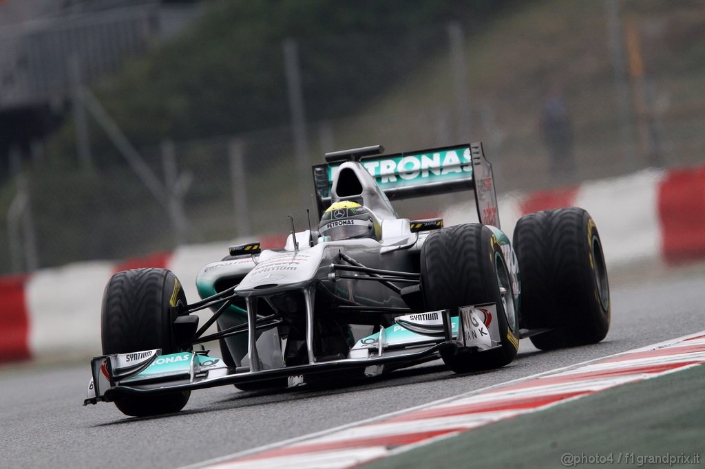 Barcelona Test Febbraio 2011, 20.02.2011- Nico Rosberg (GER), Mercedes GP Petronas F1 Team, MGP W02 