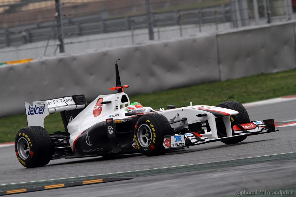 Barcelona Test Febbraio 2011, 20.02.2011- Sergio Pérez (MEX), Sauber F1 Team C30 