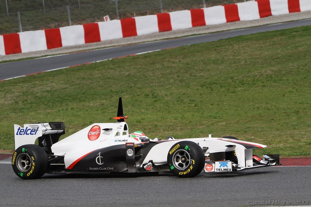 Barcelona Test Febbraio 2011, 20.02.2011- Sergio Pérez (MEX), Sauber F1 Team C30 