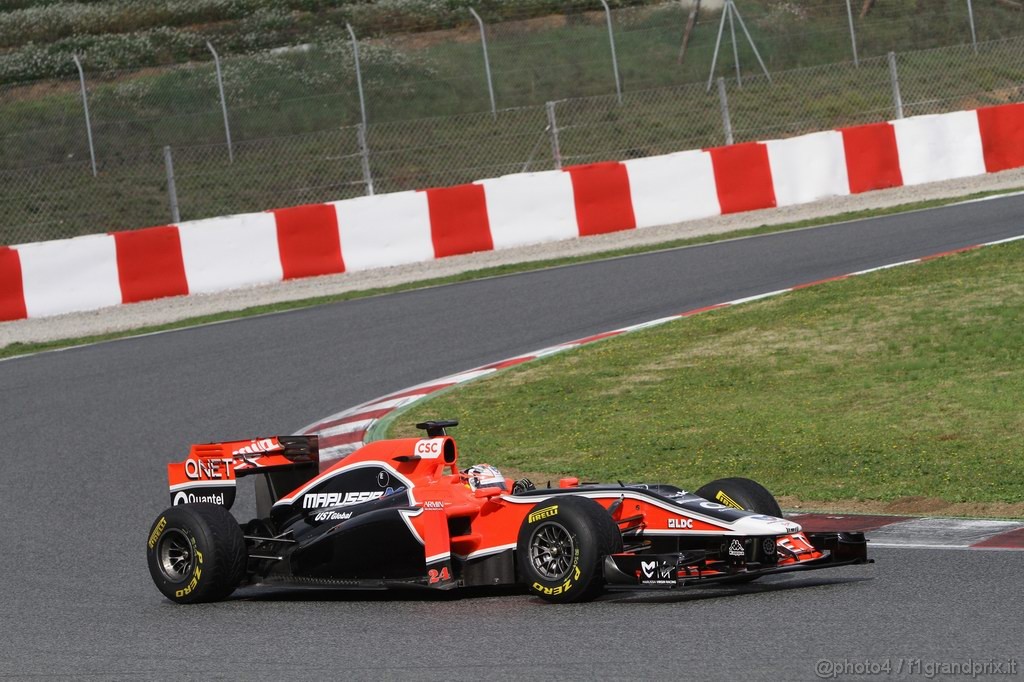 Barcelona Test Febbraio 2011, 20.02.2011- Timo Glock (GER), Marussia Virgin Racing VR-02 