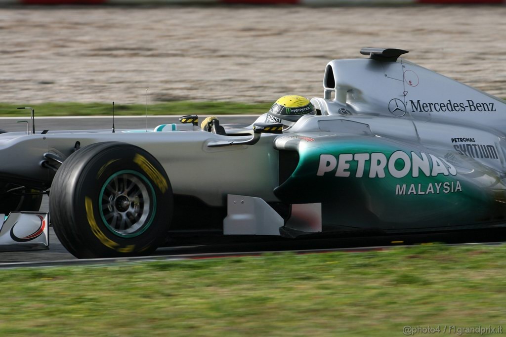 Barcelona Test Febbraio 2011, 20.02.2011- Nico Rosberg (GER), Mercedes GP Petronas F1 Team, MGP W02 