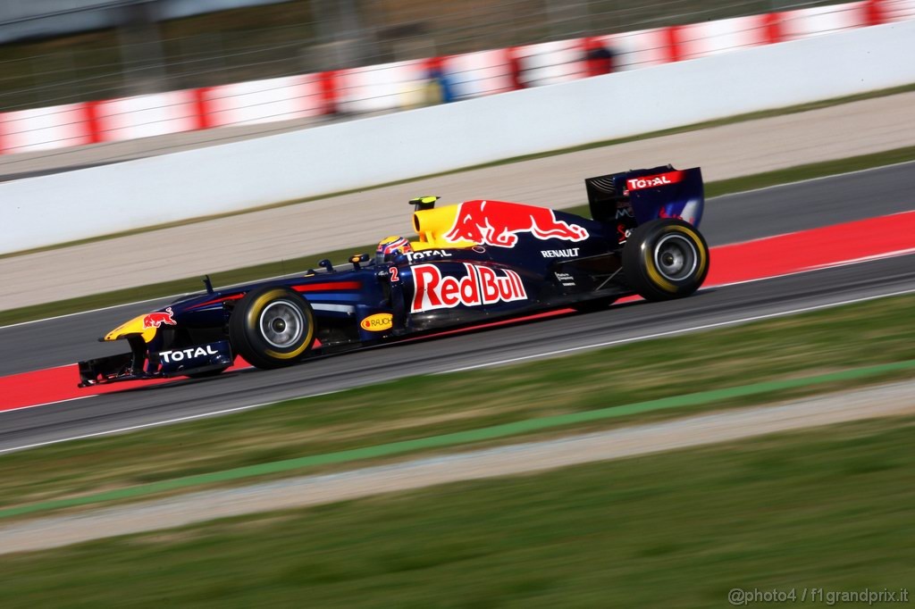 Barcelona Test Febbraio 2011, 20.02.2011- Mark Webber (AUS), Red Bull Racing, RB7 