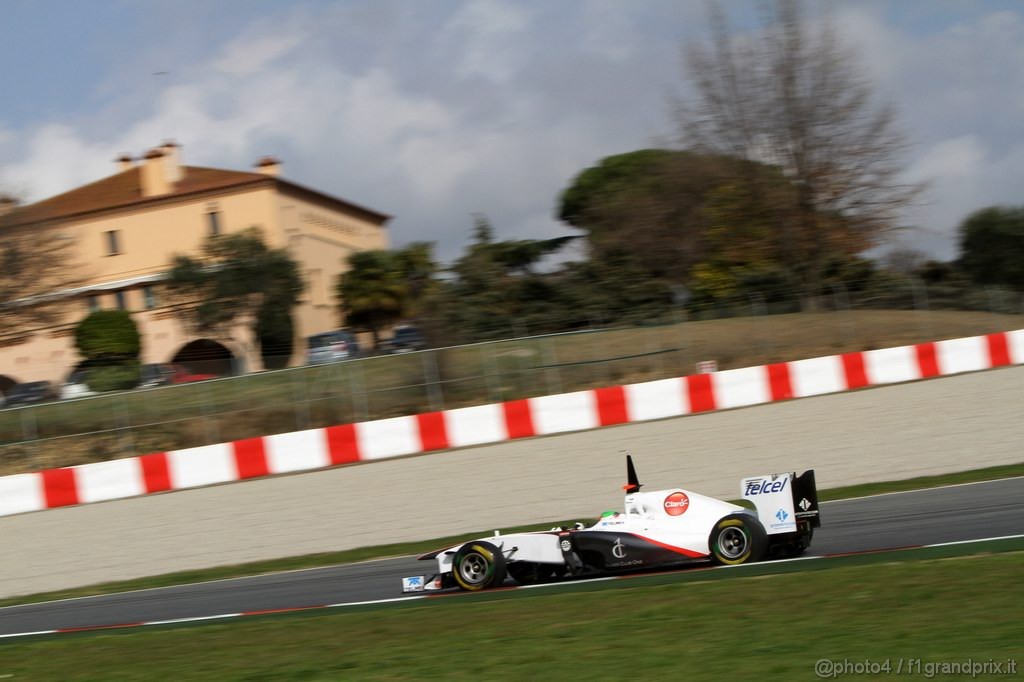 Barcelona Test Febbraio 2011, 20.02.2011- Sergio Pérez (MEX), Sauber F1 Team C30 