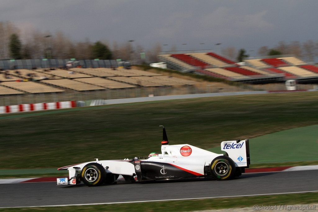 Barcelona Test Febbraio 2011, 20.02.2011- Sergio Pérez (MEX), Sauber F1 Team C30 