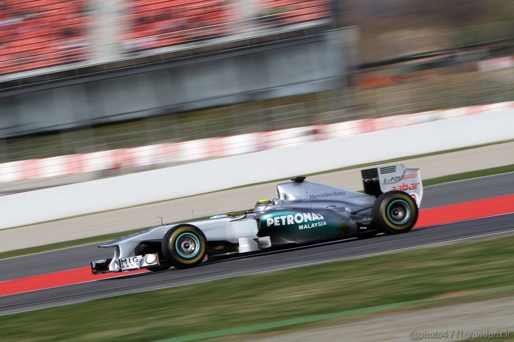 Barcelona Test Febbraio 2011, 20.02.2011- Nico Rosberg (GER), Mercedes GP Petronas F1 Team, MGP W02 