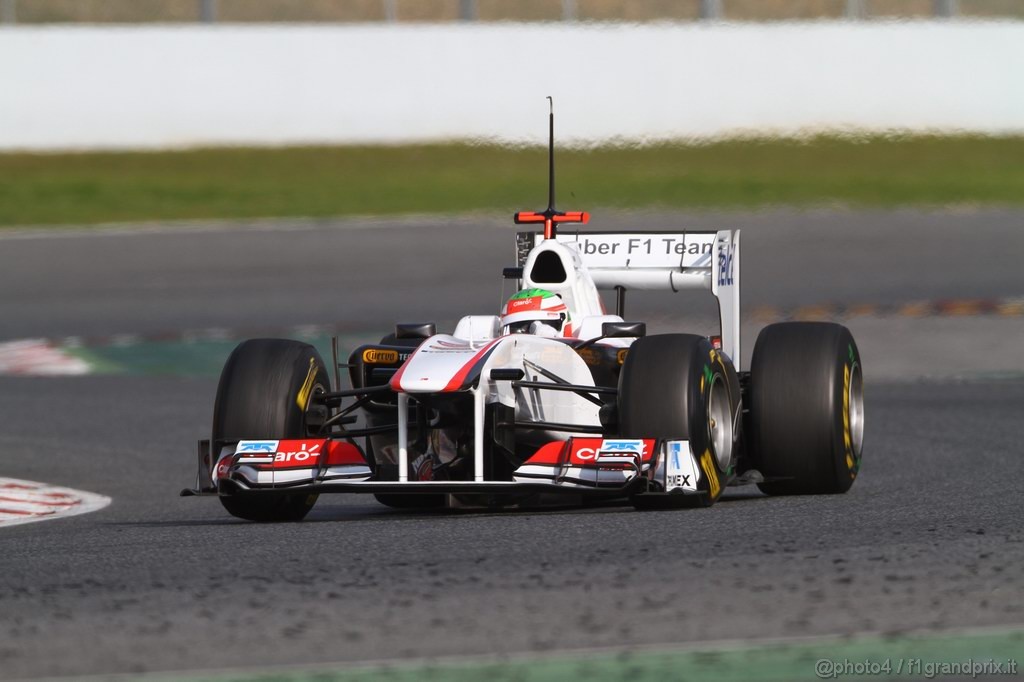 Barcelona Test Febbraio 2011, 20.02.2011- Sergio Pérez (MEX), Sauber F1 Team C30 