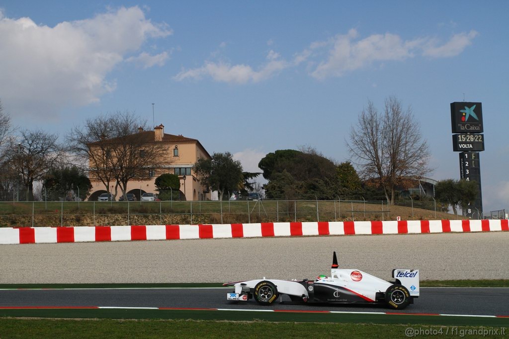 Barcelona Test Febbraio 2011, 20.02.2011- Sergio Pérez (MEX), Sauber F1 Team C30 