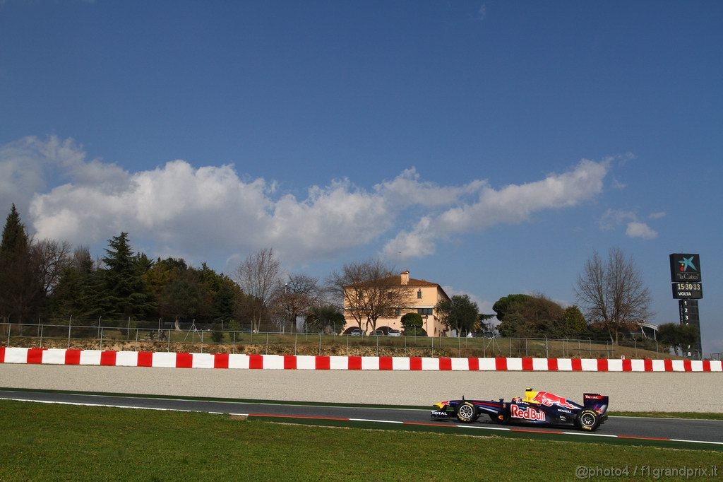 Barcelona Test Febbraio 2011, 20.02.2011- Mark Webber (AUS), Red Bull Racing, RB7 