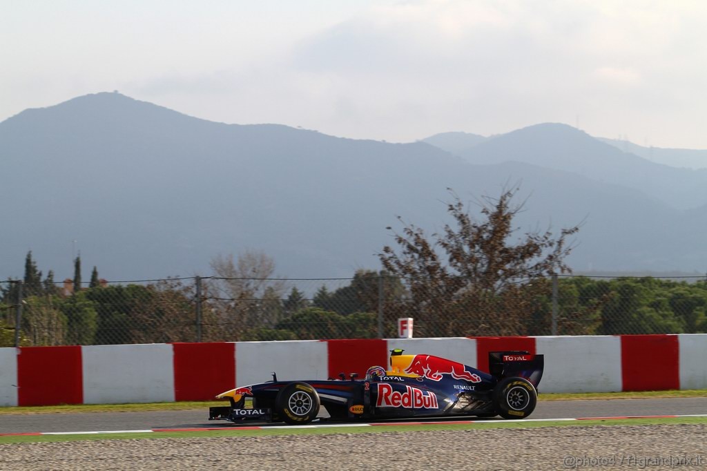 Barcelona Test Febbraio 2011, 20.02.2011- Mark Webber (AUS), Red Bull Racing, RB7 