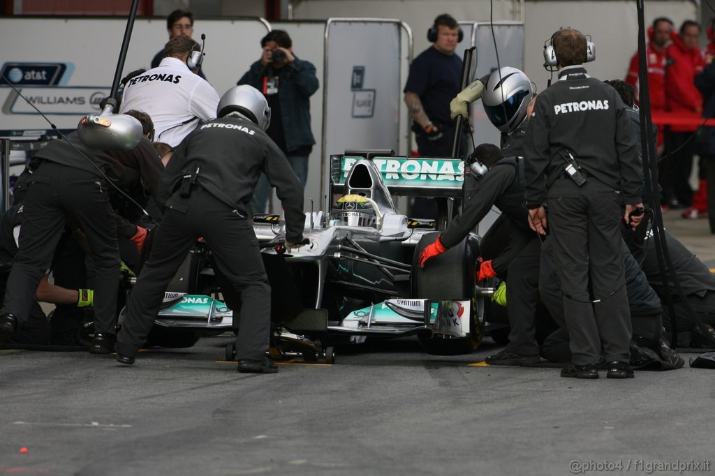 Barcelona Test Febbraio 2011, 20.02.2011- Nico Rosberg (GER), Mercedes GP Petronas F1 Team, MGP W02 