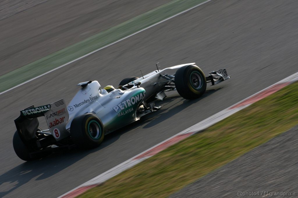 Barcelona Test Febbraio 2011, 20.02.2011- Nico Rosberg (GER), Mercedes GP Petronas F1 Team, MGP W02 