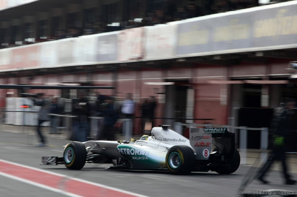 Barcelona Test Febbraio 2011, 20.02.2011- Nico Rosberg (GER), Mercedes GP Petronas F1 Team, MGP W02 
