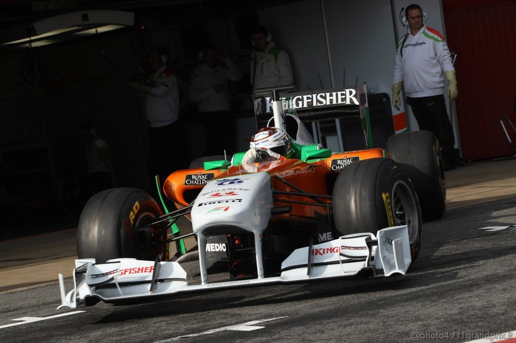 Barcelona Test Febbraio 2011, 20.02.2011- Adrian Sutil (GER), Force India F1 Team, VJM04 