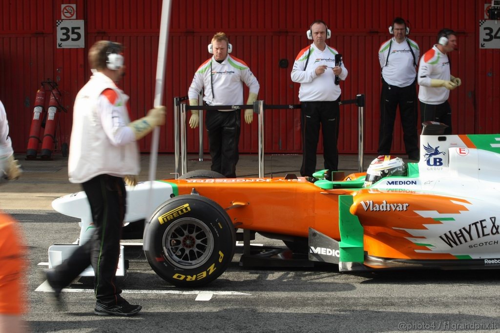 Barcelona Test Febbraio 2011, 20.02.2011- Adrian Sutil (GER), Force India F1 Team, VJM04 