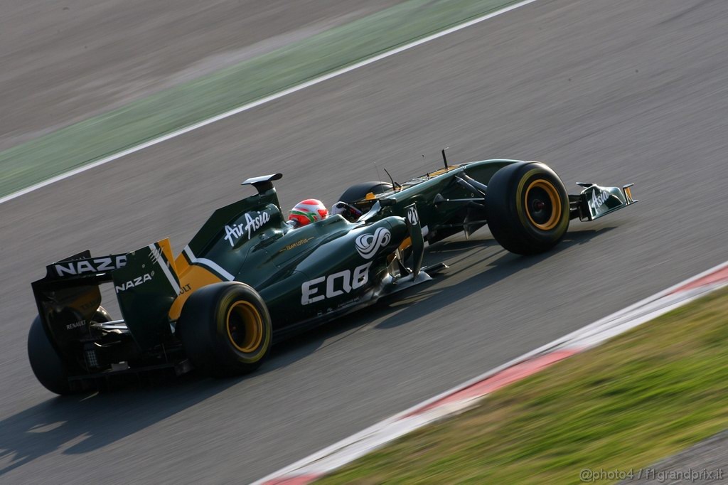 Barcelona Test Febbraio 2011, 20.02.2011- Jarno Trulli (ITA), Team Lotus, TL11 