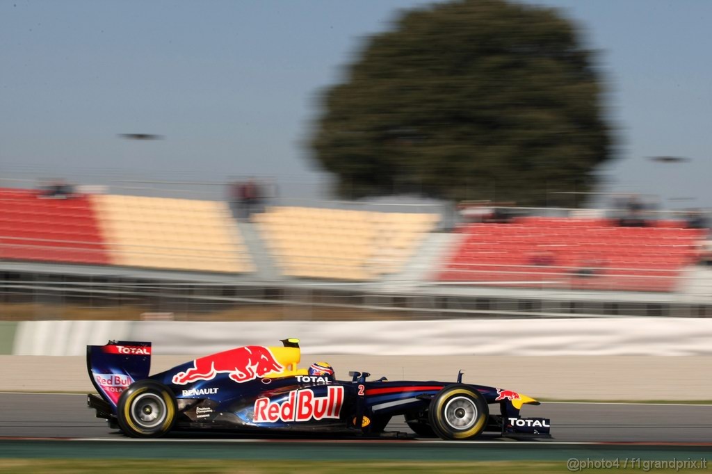 Barcelona Test Febbraio 2011, 21.02.2011- Mark Webber (AUS), Red Bull Racing, RB7 