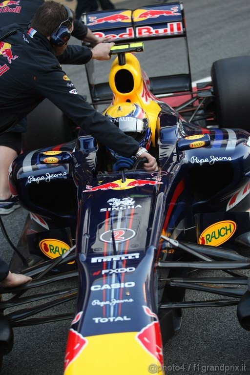 Barcelona Test Febbraio 2011, 21.02.2011- Mark Webber (AUS), Red Bull Racing, RB7 