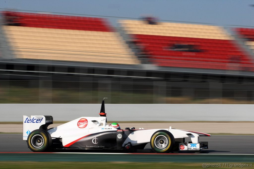 Barcelona Test Febbraio 2011, 21.02.2011- Sergio Pérez (MEX), Sauber F1 Team C30 