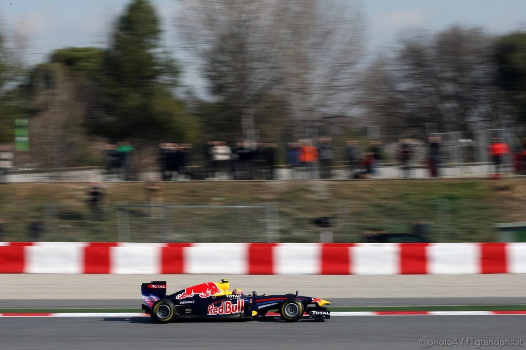 Barcelona Test Febbraio 2011, 21.02.2011- Mark Webber (AUS), Red Bull Racing, RB7 