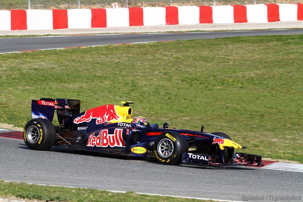 Barcelona Test Febbraio 2011, 21.02.2011- Mark Webber (AUS), Red Bull Racing, RB7 