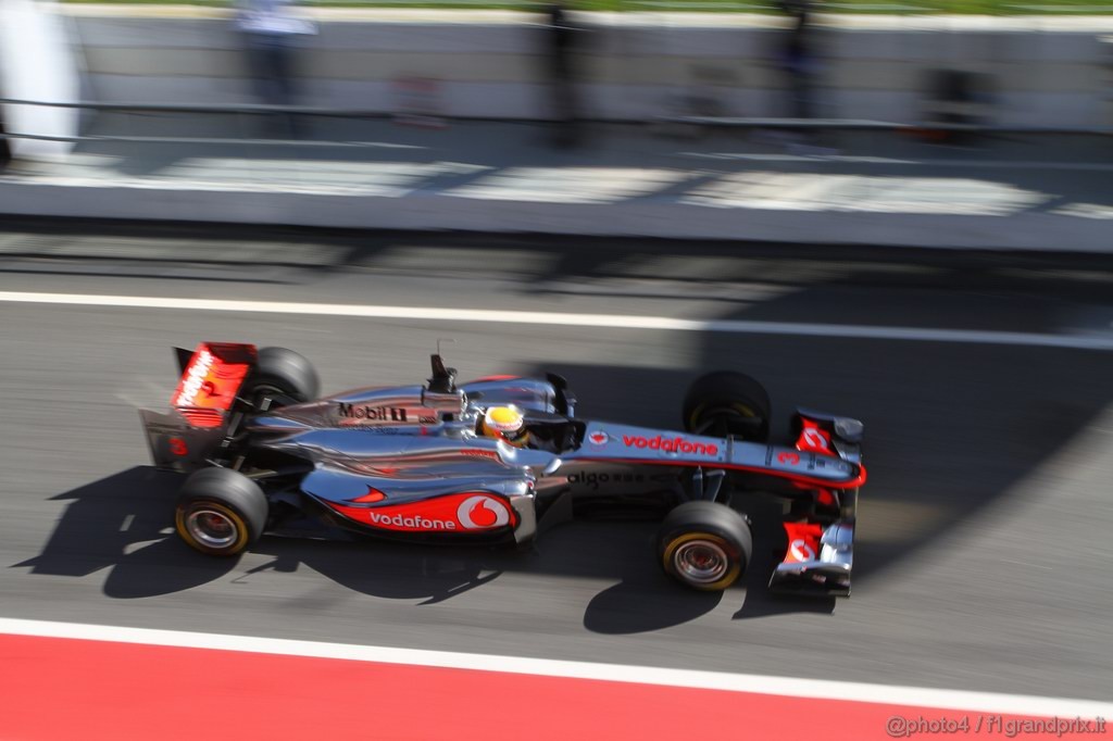Barcelona Test Febbraio 2011, 21.02.2011- Lewis Hamilton (GBR), McLaren  Mercedes, MP4-26 