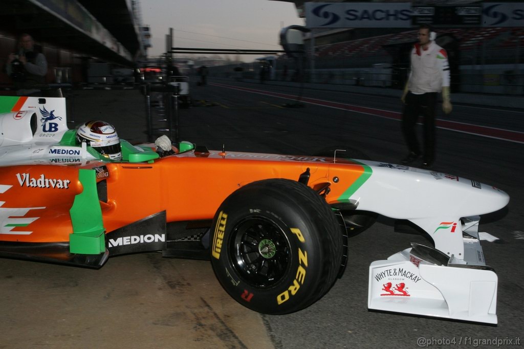 Barcelona Test Febbraio 2011, 21.02.2011- Adrian Sutil (GER), Force India F1 Team, VJM04 