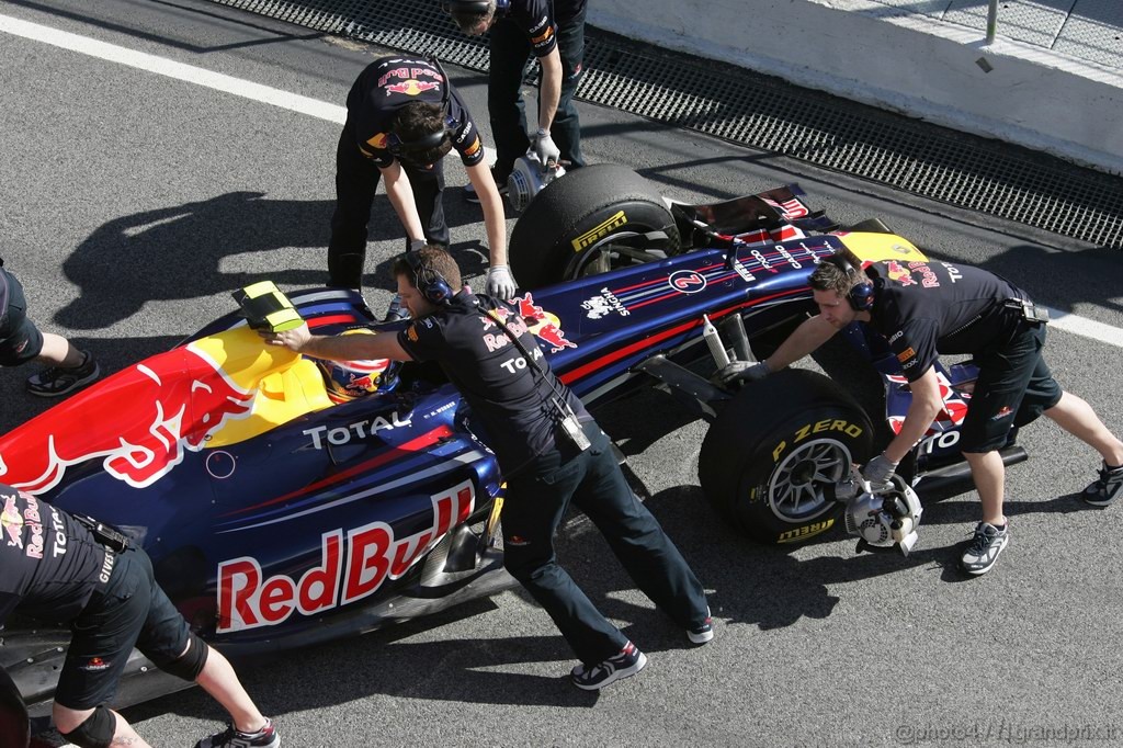 Barcelona Test Febbraio 2011, 21.02.2011- Mark Webber (AUS), Red Bull Racing, RB7 