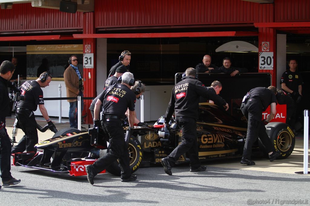 Barcelona Test Febbraio 2011, 21.02.2011- Nick Heidfeld (GER) Lotus Renault GP R31  