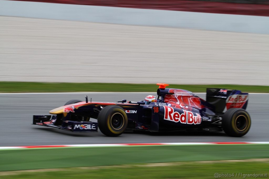 Barcelona Test Febbraio 2011, 21.02.2011- Sébastien Buemi (SUI), Scuderia Toro Rosso, STR6 