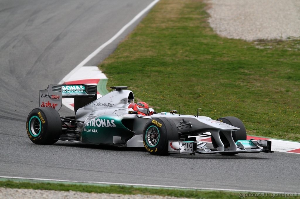 Barcelona Test Febbraio 2011, 21.02.2011- Michael Schumacher (GER), Mercedes GP Petronas F1 Team, MGP W02 