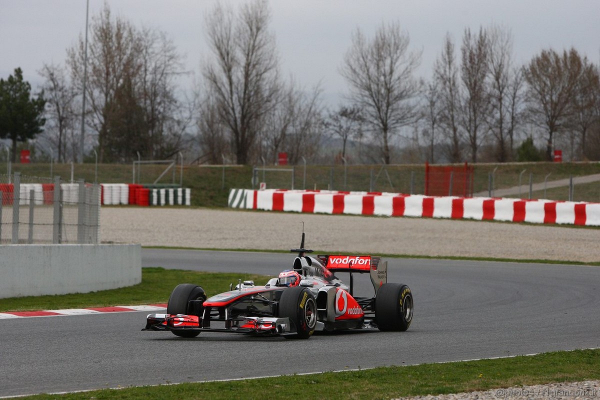 Barcelona Test Marzo 2011, 08.03.2011- Jenson Button (GBR), McLaren  Mercedes, MP4-26 