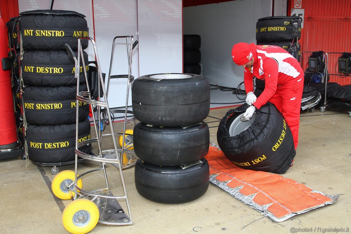 Barcelona Test Marzo 2011, 09.03.2011- Tyres Pirelli 