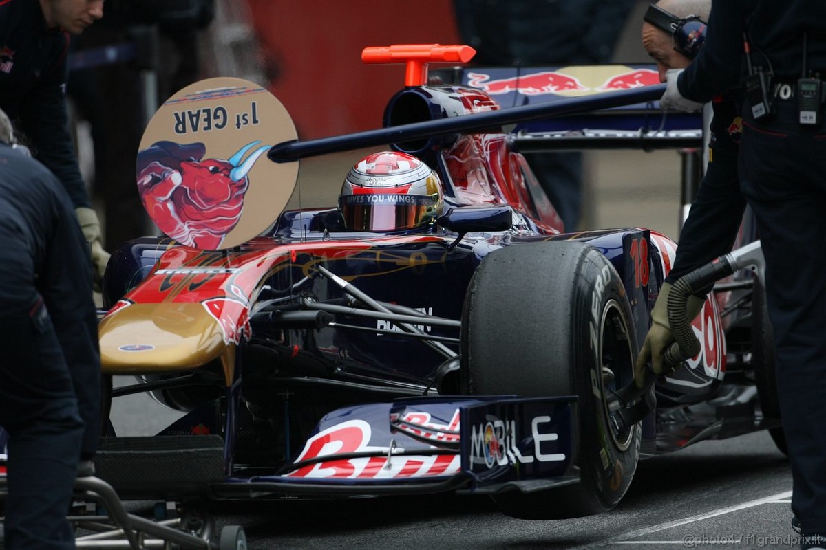 Barcelona Test Marzo 2011, 09.03.2011- Sébastien Buemi (SUI), Scuderia Toro Rosso, STR6 