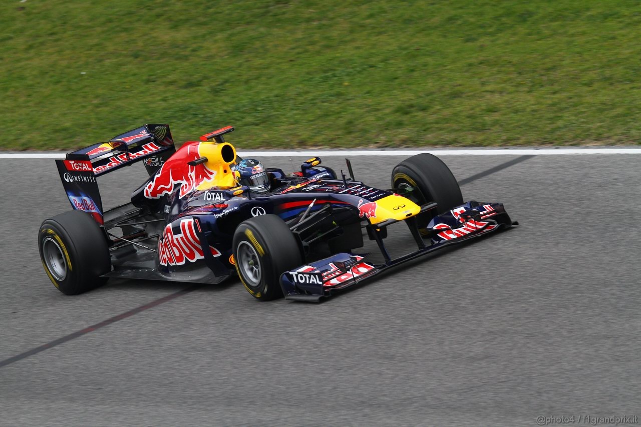 Barcelona Test Marzo 2011, 09.03.2011- Sebastian Vettel (GER), Red Bull Racing, RB7 