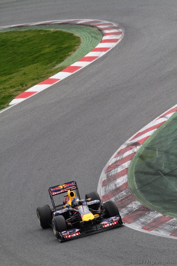 Barcelona Test Marzo 2011, 09.03.2011- Sebastian Vettel (GER), Red Bull Racing, RB7 