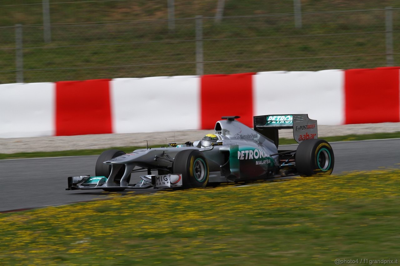 Barcelona Test Marzo 2011, 09.03.2011- Nico Rosberg (GER), Mercedes GP Petronas F1 Team, MGP W02 