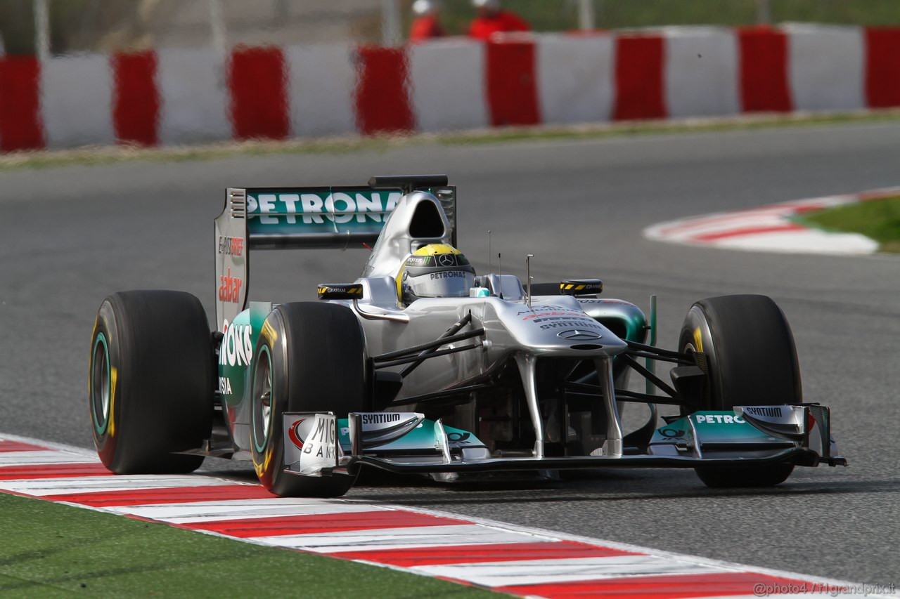 Barcelona Test Marzo 2011, 09.03.2011- Nico Rosberg (GER), Mercedes GP Petronas F1 Team, MGP W02 