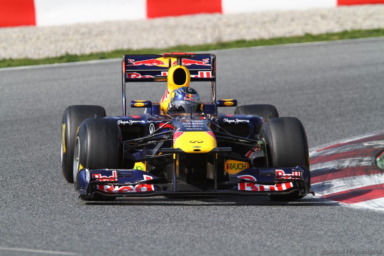 Barcelona Test Marzo 2011, 09.03.2011- Sebastian Vettel (GER), Red Bull Racing, RB7 