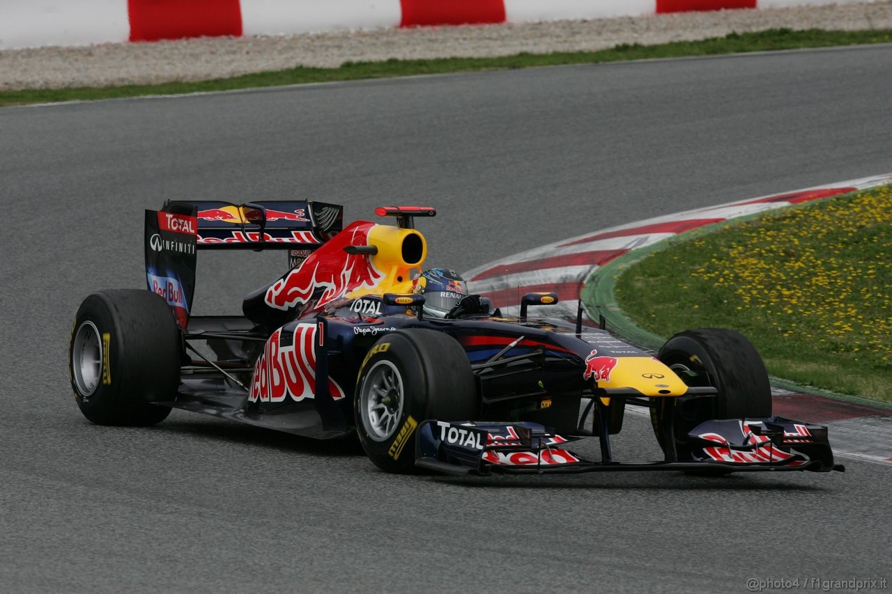 Barcelona Test Marzo 2011, 09.03.2011- Sebastian Vettel (GER), Red Bull Racing, RB7 