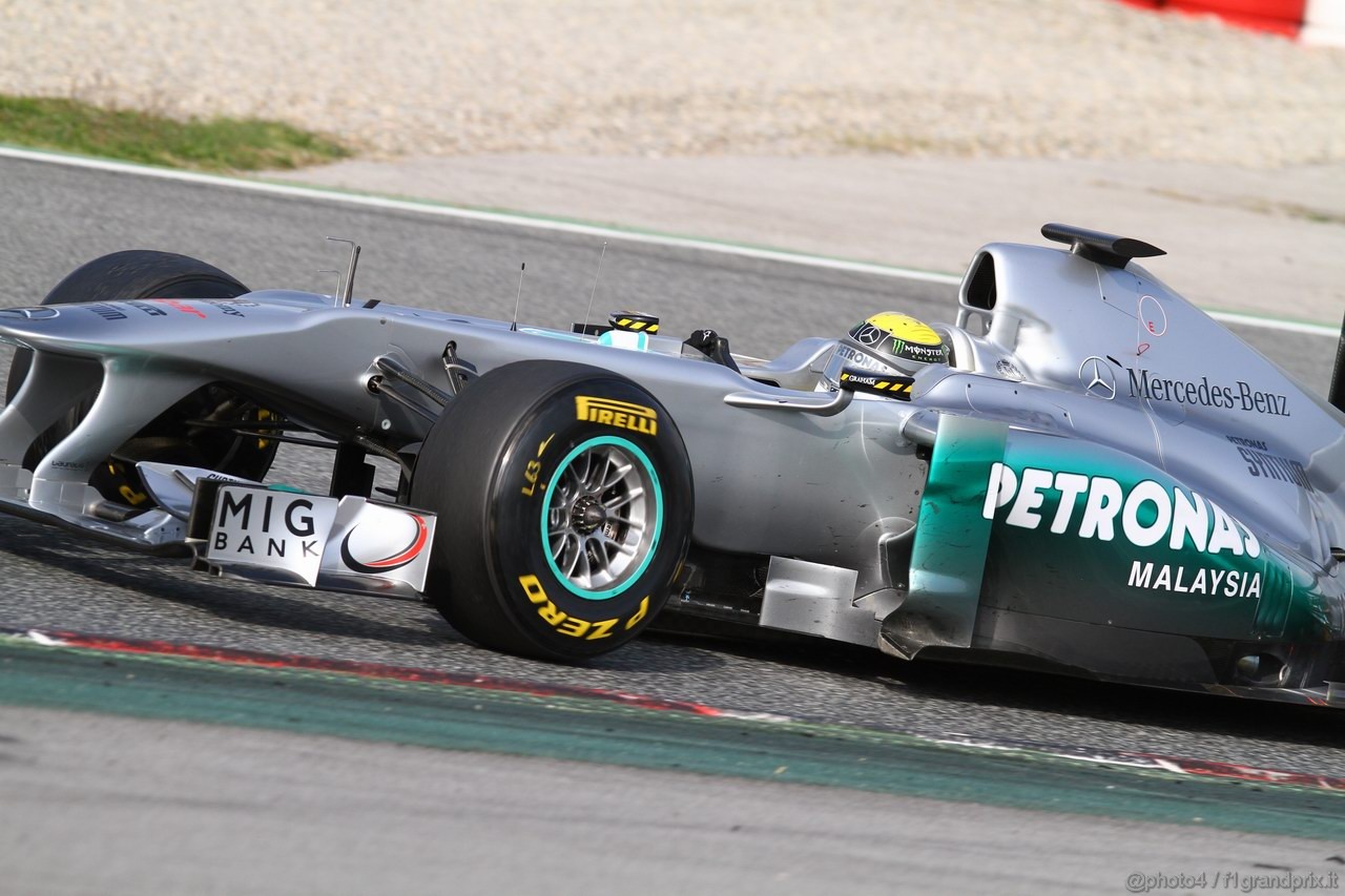 Barcelona Test Marzo 2011, 09.03.2011- Nico Rosberg (GER), Mercedes GP Petronas F1 Team, MGP W02 