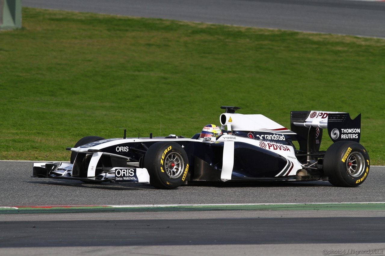 Barcelona Test Marzo 2011, 09.03.2011- Pastor Maldonado (VEN), Williams FW33 
