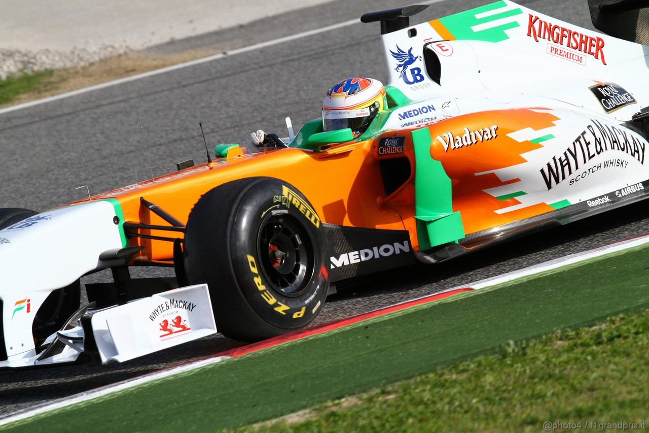 Barcelona Test Marzo 2011, 09.03.2011- Paul di Resta (GBR) Force India VJM04 