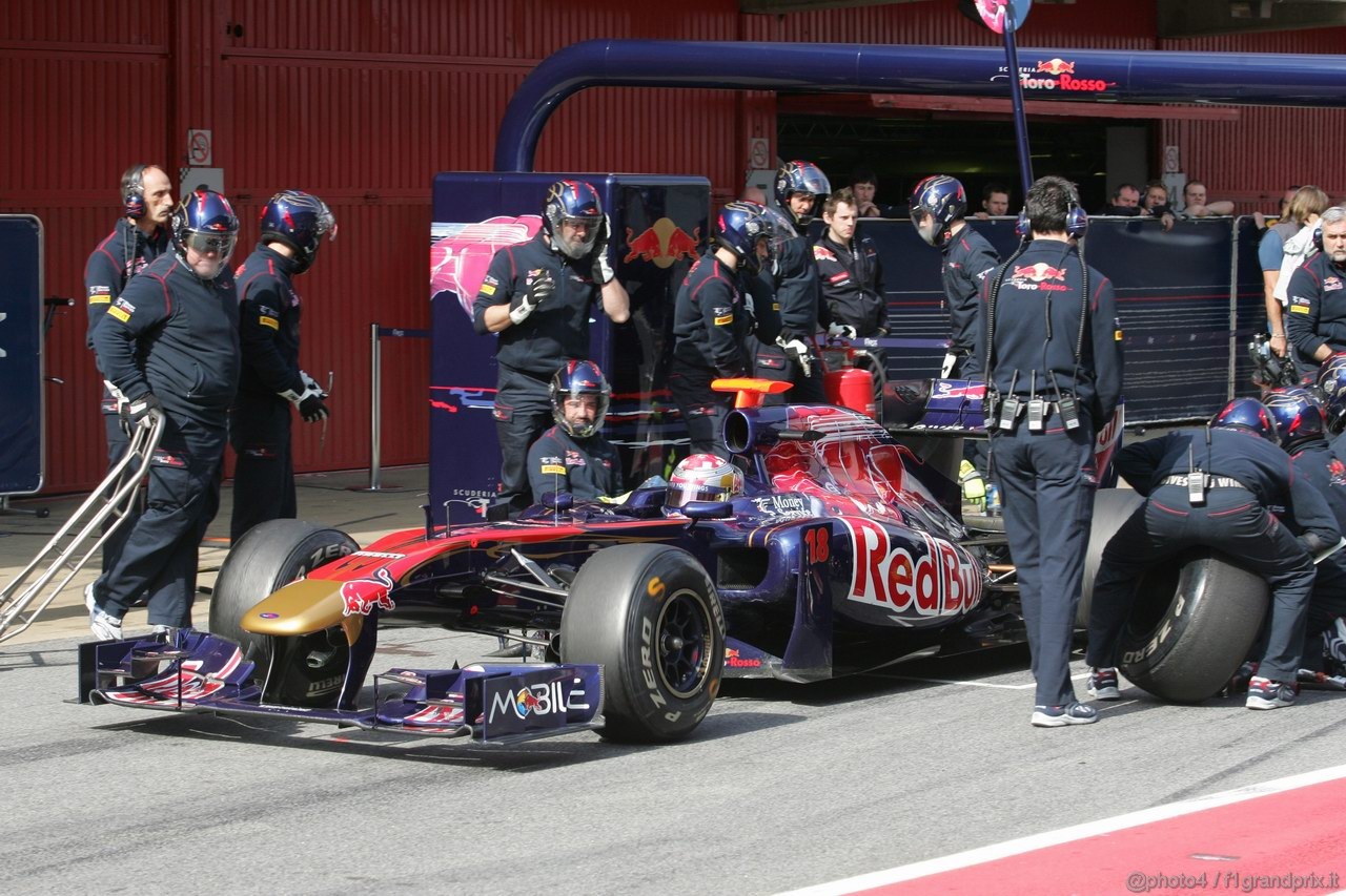Barcelona Test Marzo 2011, 09.03.2011- Sébastien Buemi (SUI), Scuderia Toro Rosso, STR6 