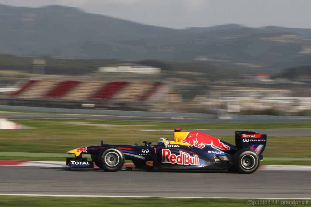 Barcelona Test Marzo 2011, 09.03.2011- Sebastian Vettel (GER), Red Bull Racing, RB7 