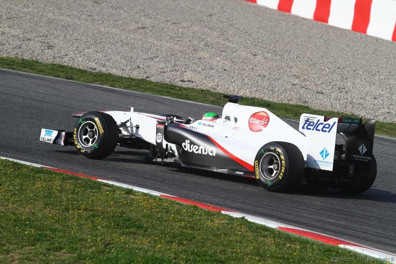 Barcelona Test Marzo 2011, 10.03.2011- Sergio Pérez (MEX), Sauber F1 Team C30 