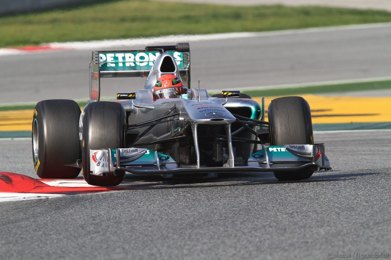 Barcelona Test Marzo 2011, 10.03.2011- Michael Schumacher (GER), Mercedes GP Petronas F1 Team, MGP W02 
