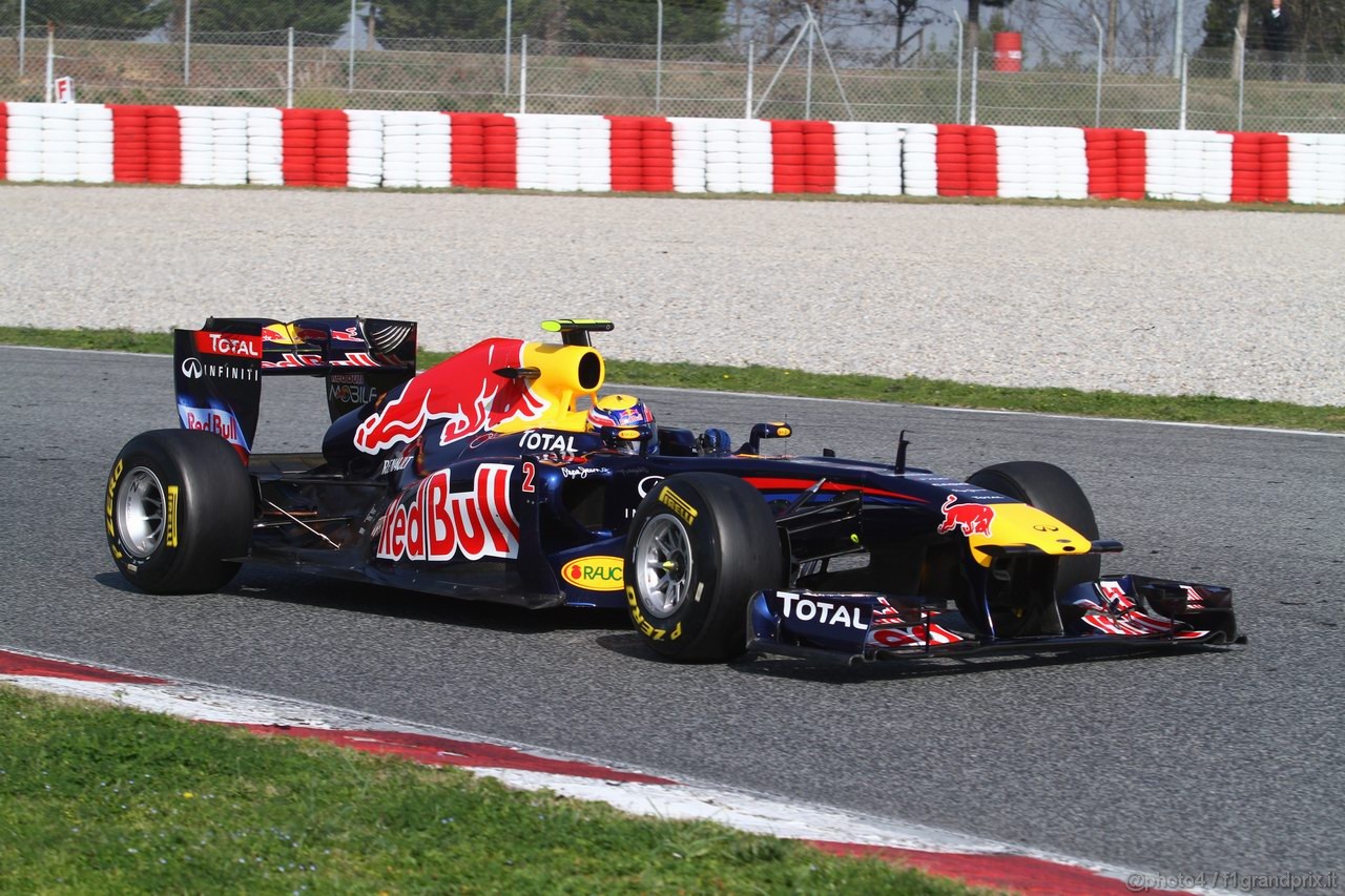 Barcelona Test Marzo 2011, 10.03.2011- Mark Webber (AUS), Red Bull Racing, RB7 