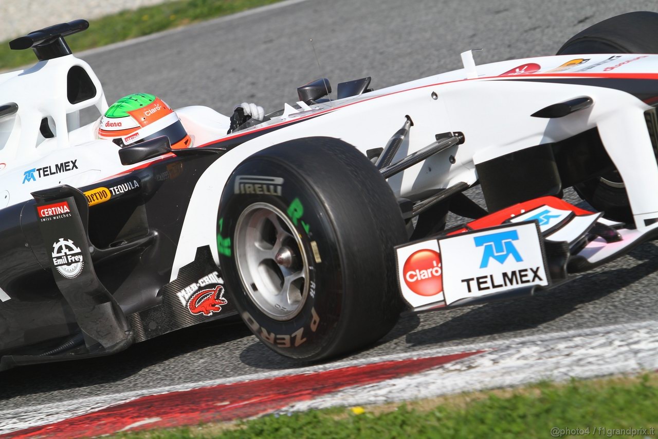 Barcelona Test Marzo 2011, 10.03.2011- Sergio Pérez (MEX), Sauber F1 Team C30 