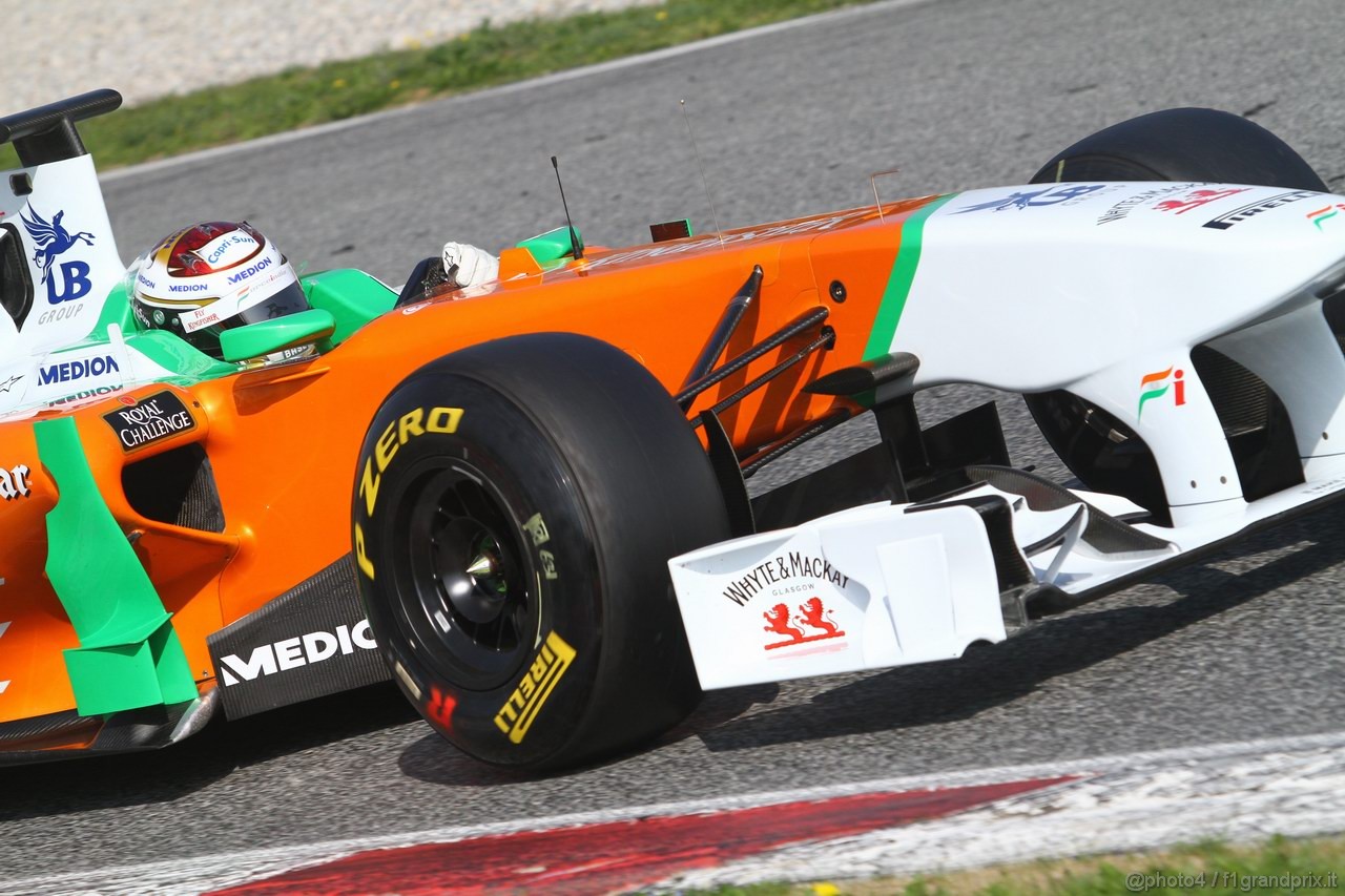 Barcelona Test Marzo 2011, 10.03.2011- Adrian Sutil (GER), Force India F1 Team, VJM04 
